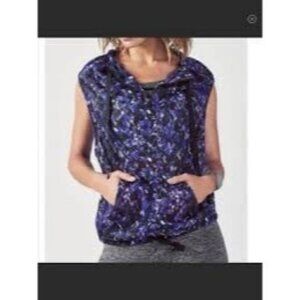 Fabletics By Demi Lovato Blue Black Damara Vest Multicolor Size Small